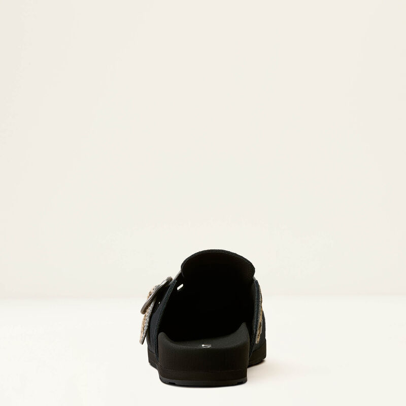 Ariat Women's Country Mule-Black Suede/ Brindle Hair On