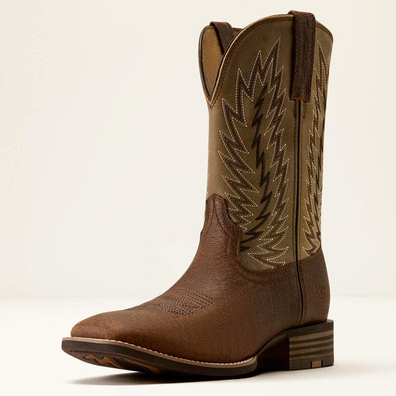 Ariat Men's Driggs Wide Square Toe Cowboy Boot- Toffee Crunch Brown Bomber