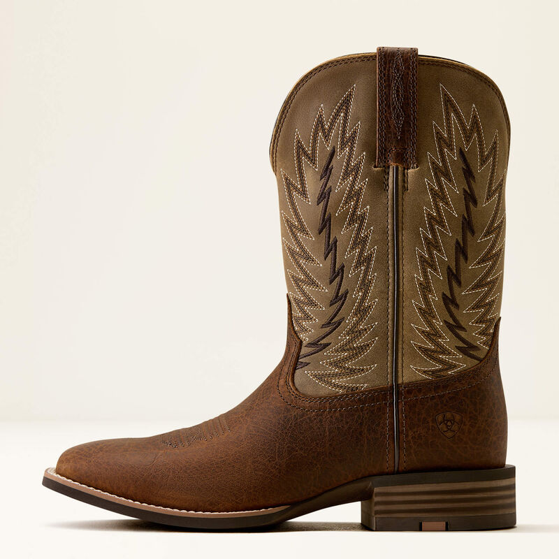 Ariat Men's Driggs Wide Square Toe Cowboy Boot- Toffee Crunch Brown Bomber
