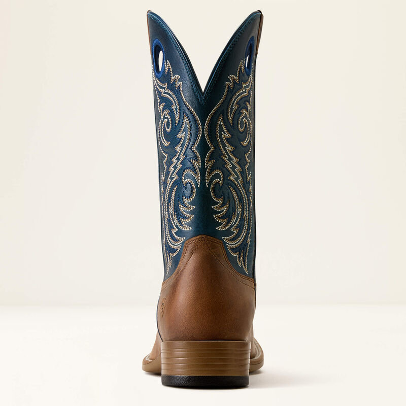 Ariat Men's Redcliff Wide Square Toe Cowboy Boot- Autumn Tan Midnight Azure