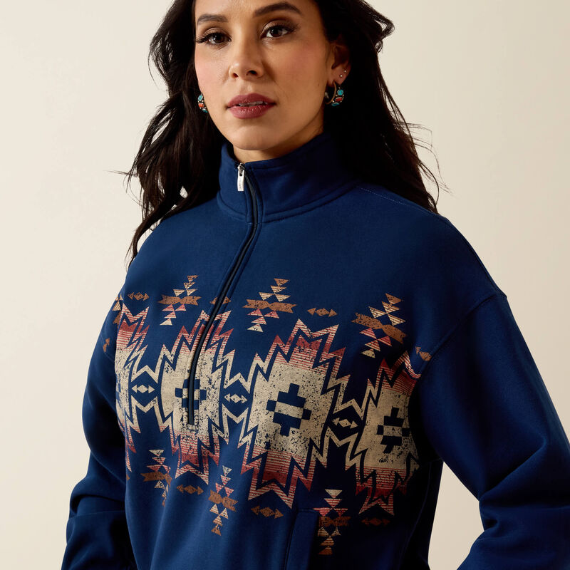 Ariat Women's Long Sleeve 1/2 Zip Fern Sweatshirt- Multiple Colours