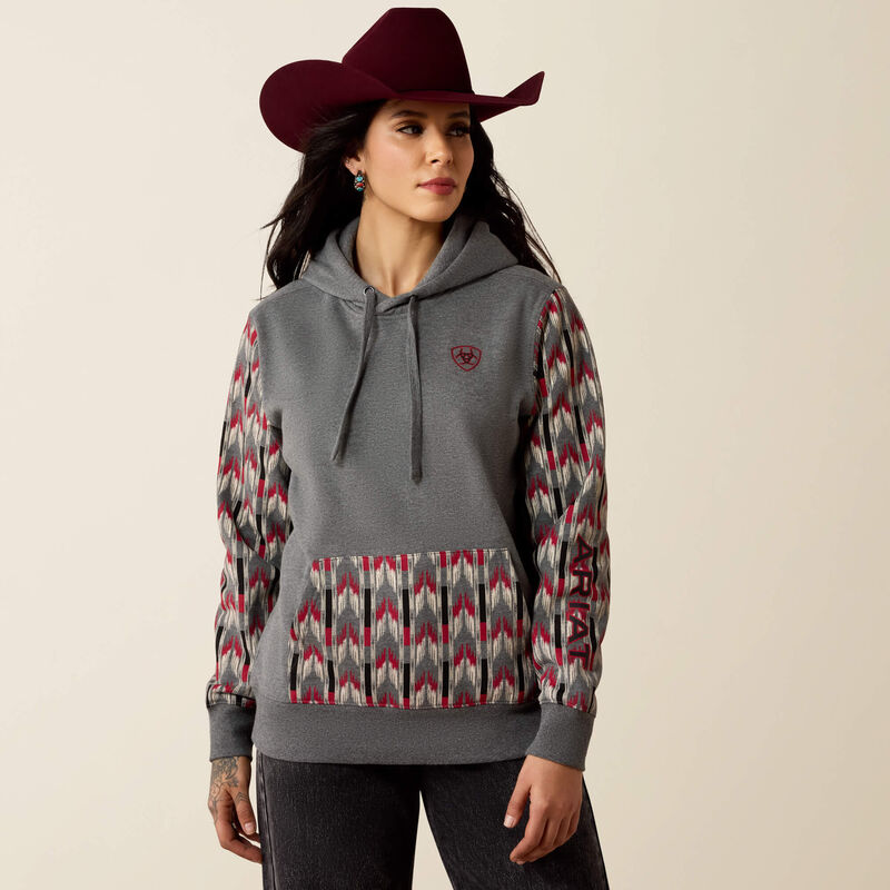 Ariat Women's Long Sleeve Logo 2.0 Hoodie- Savvy Red