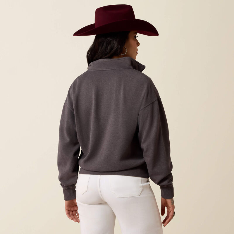 Ariat Women's Long Sleeve 1/2 Zip Fern Sweatshirt- Multiple Colours