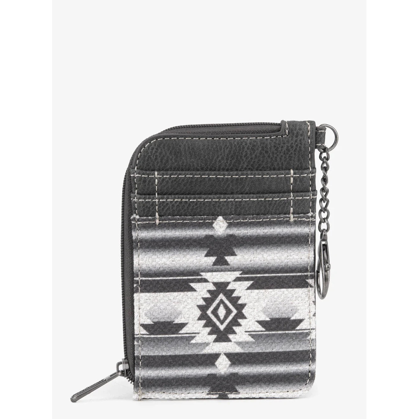 Wrangler Women's Allover Aztec Print Mini Zip Card - Black