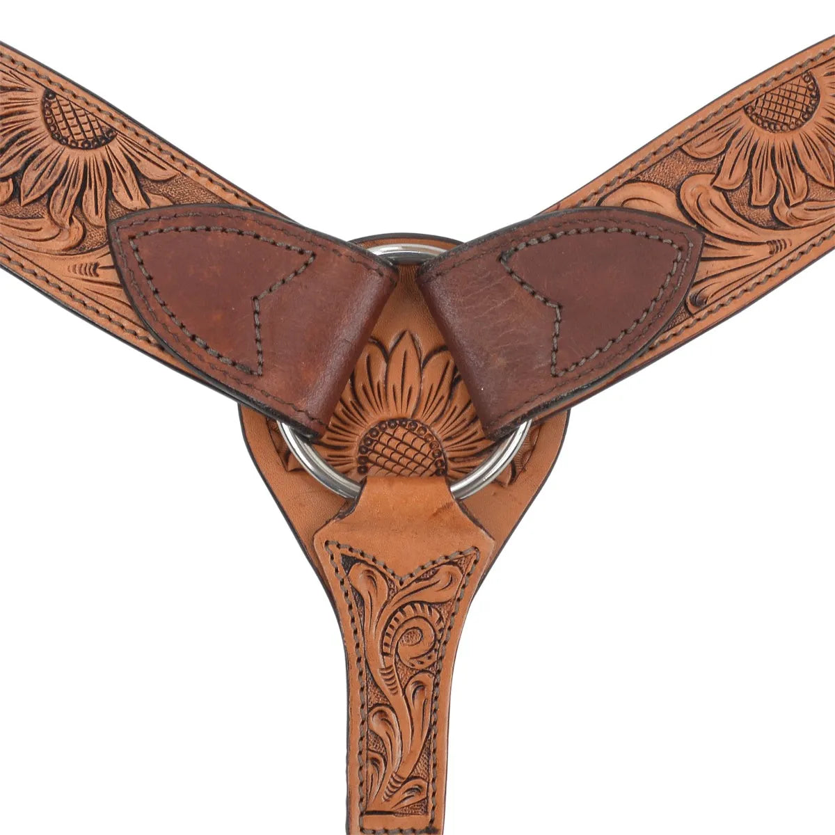 Circle Y Breast Collar Copper Sunflower