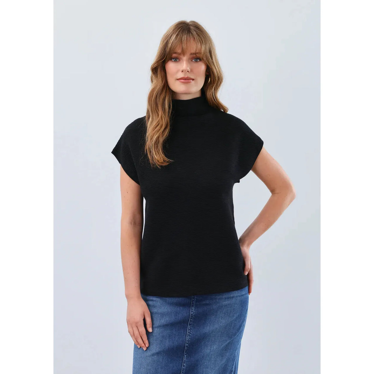 FDJ Women's Ottoman Cap Sleeve Sweater- Multiple Colours
