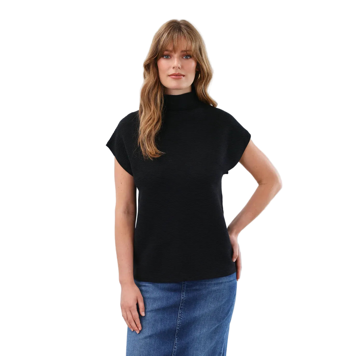 FDJ Women's Ottoman Cap Sleeve Sweater- Multiple Colours