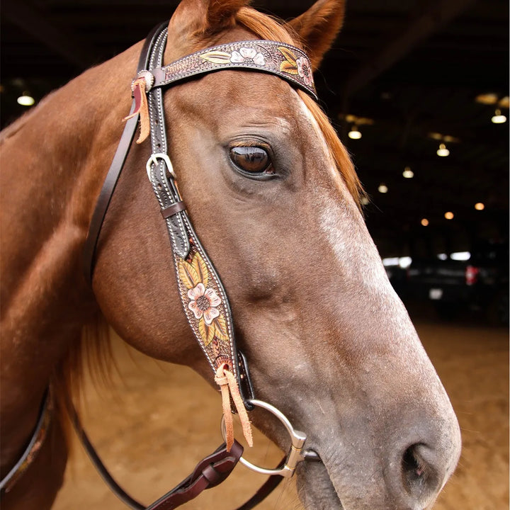 Circle Y Dogwood Flower Browband Headstall