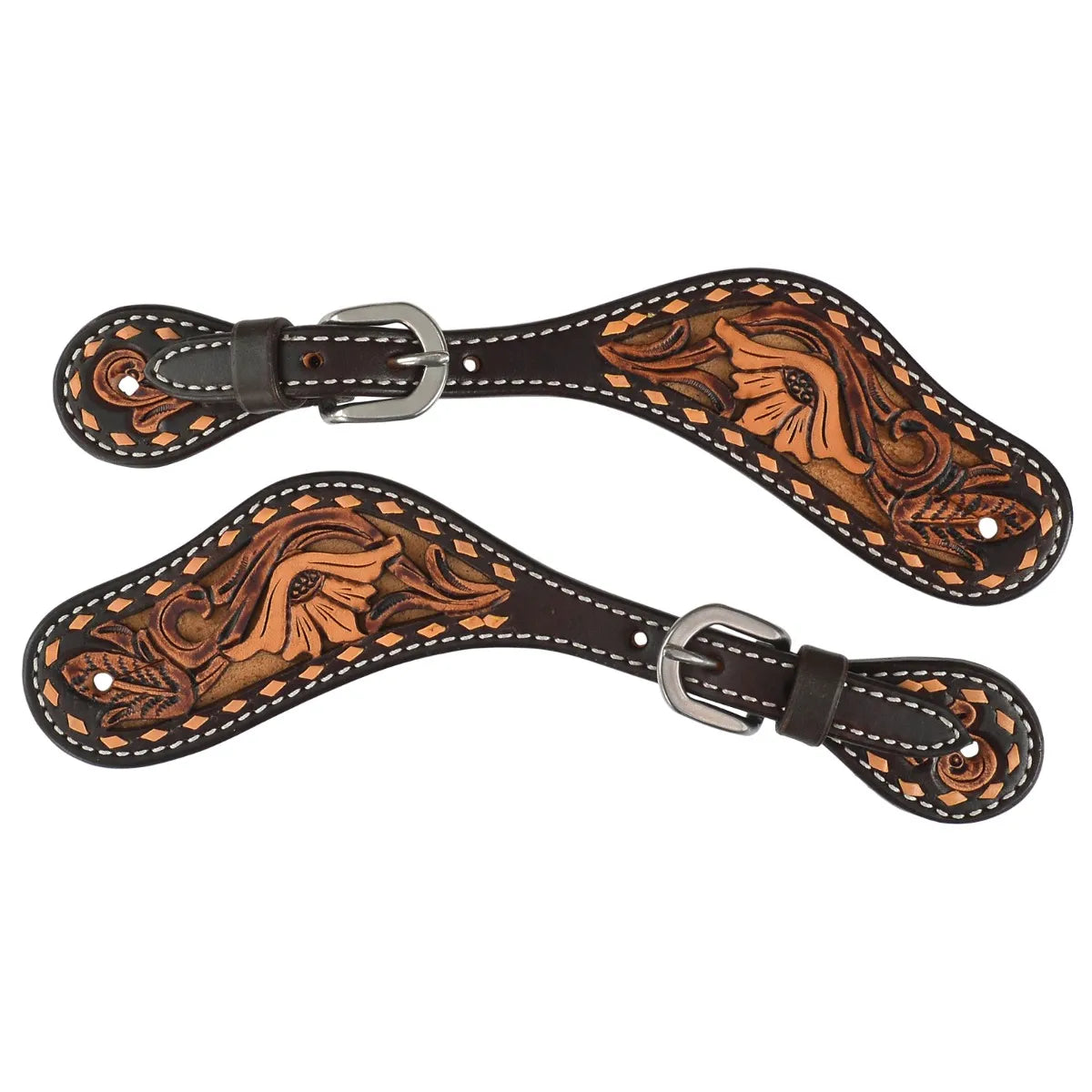 Circle Y Spur Straps Dusty Floral Ladies/Youth