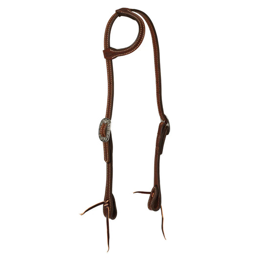 Weaver Basin Cowboy Western Leather 5/8" Sliding Ear Headstall - Irvine Tack & Western Wear