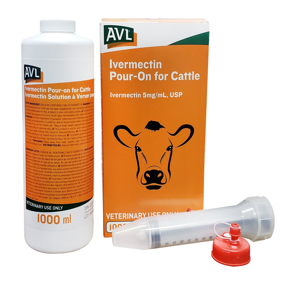 Ivermectin Pour On Cattle 1L DIN# 02330369