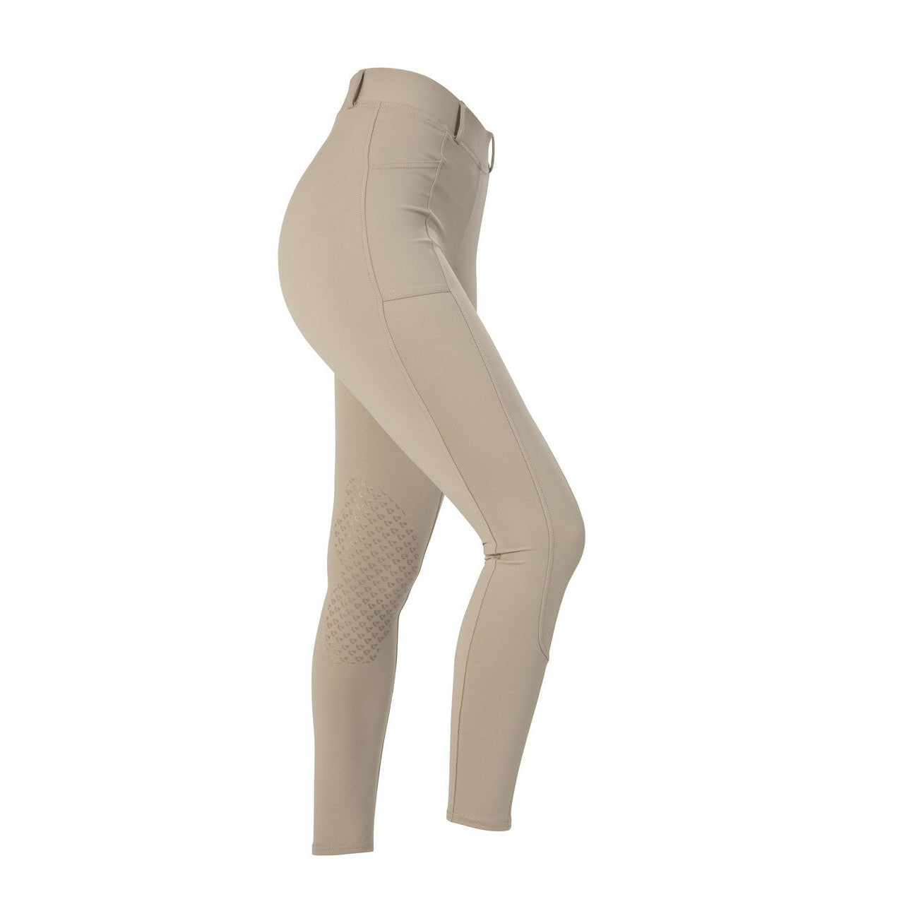 Shires Aubrion Youth Elmira Knee Patch Riding Tights - Beige