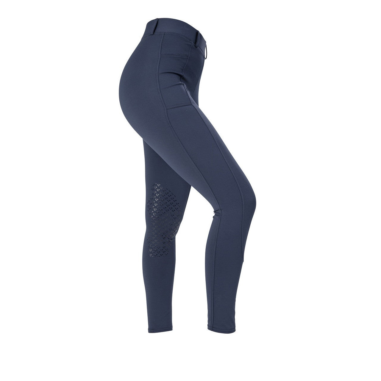 Shires Aubrion Women's Elmira Knee Patch Riding Tights - Navy