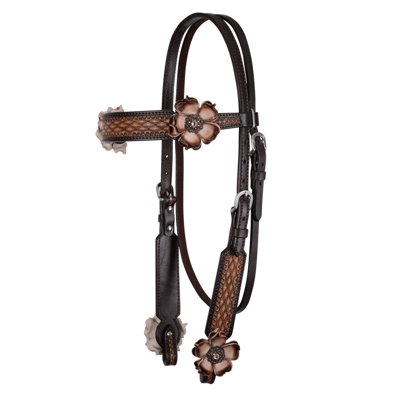Circle Y Dusty Rose Browband Headstall