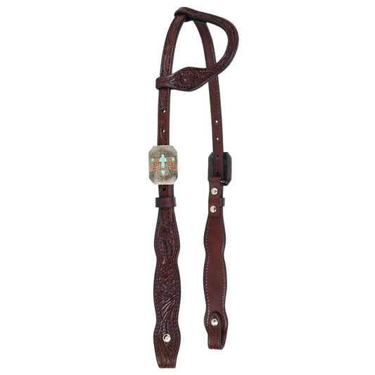 Reinsman Shaped Brow Great Oak 5/8" Single Ear Headstall