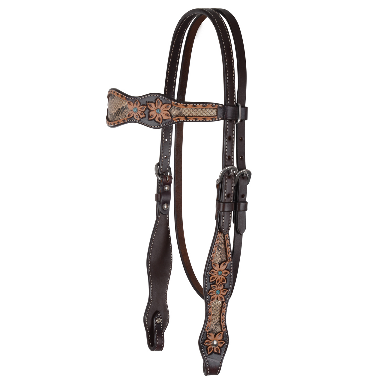 Circle Y Dusty Python Pass Browband Headstall
