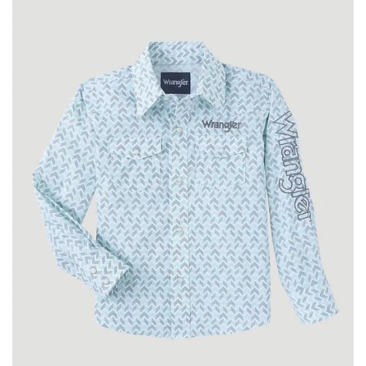 Wrangler Boy's Logo Long Sleeve Shirt -