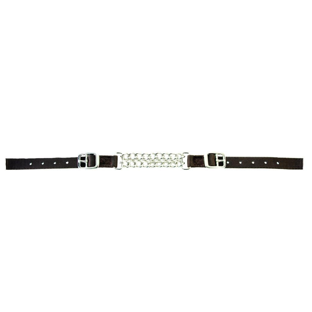 Aime Imports 5/8 x 19" Nylon Strap with Double Chain- Brown