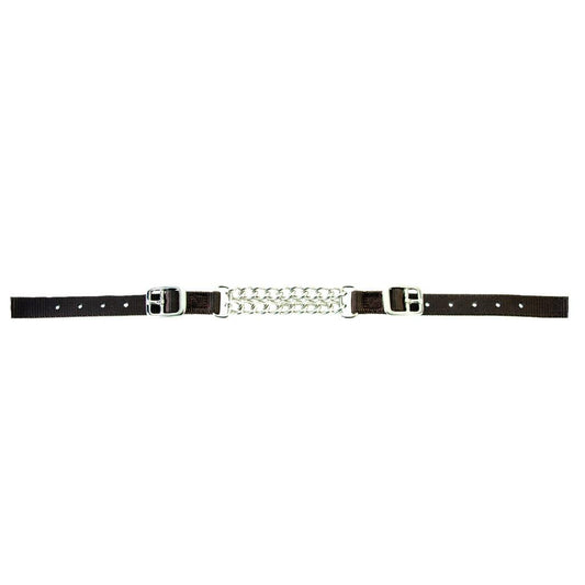 Aime Imports 5/8 x 19" Nylon Strap with Double Chain- Brown