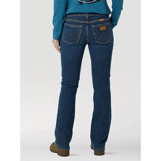 Wrangler Women's FR Retro Mae Bootcut Work Jeans - Dark Indigo