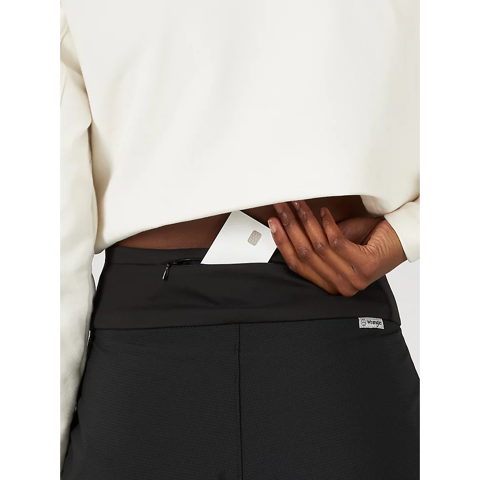 Wrangler Women's ATG Mixed Material Shorts - Black