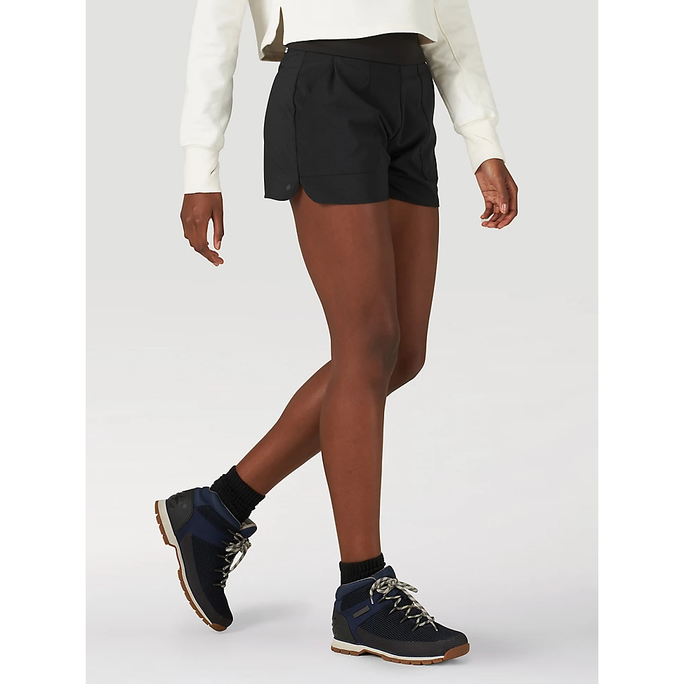 Wrangler Women's ATG Mixed Material Shorts - Black