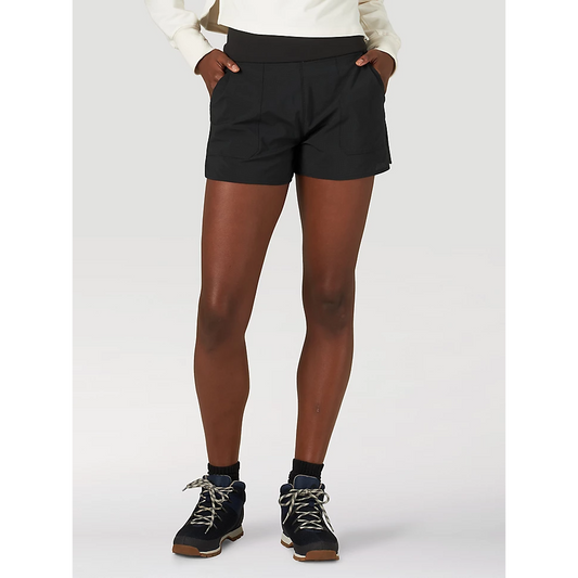 Wrangler Women's ATG Mixed Material Shorts - Black