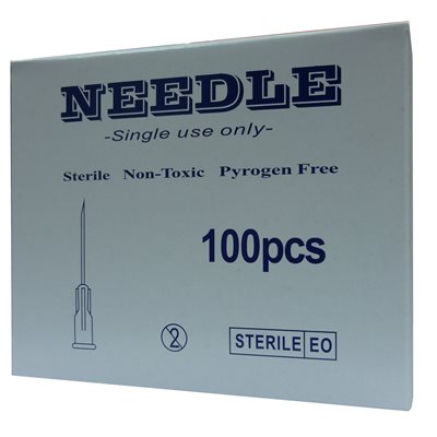 Poly Hub Needle 18g x 3/4" Box 100