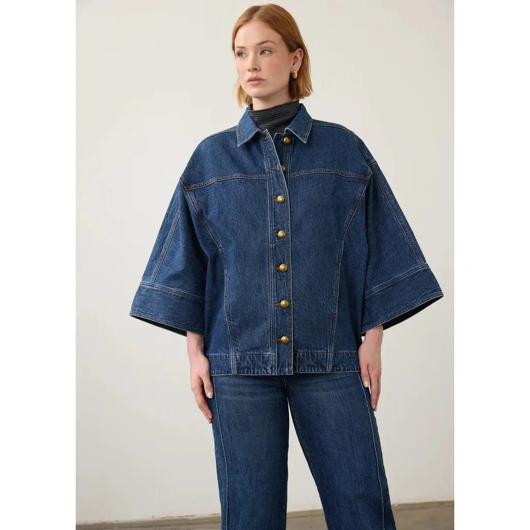 FDJ Kimono Sleeve Denim Jacket - Dark Wash