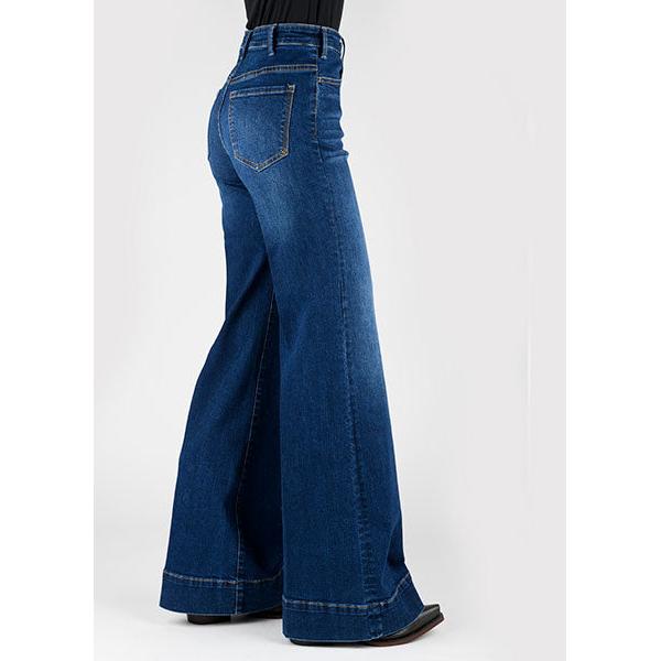 Stetson Women's High Waist Wide Leg Jean- Blue