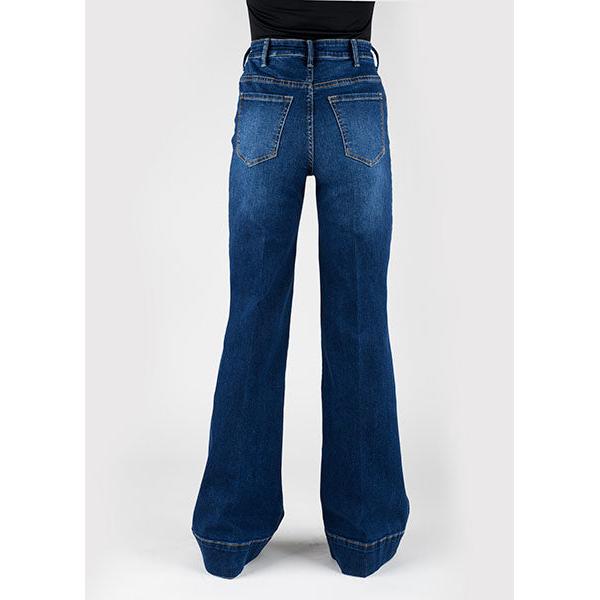Stetson Women's High Waist Wide Leg Jean- Blue