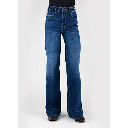 Stetson Women's High Waist Wide Leg Jean- Blue