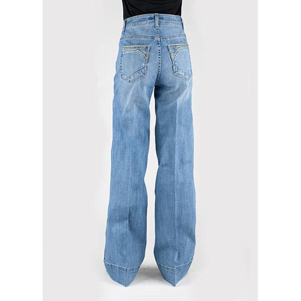 Stetson Women's High Waist Wide Leg Jean- Medium Wash