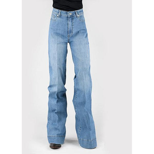 Stetson Women's High Waist Wide Leg Jean- Medium Wash