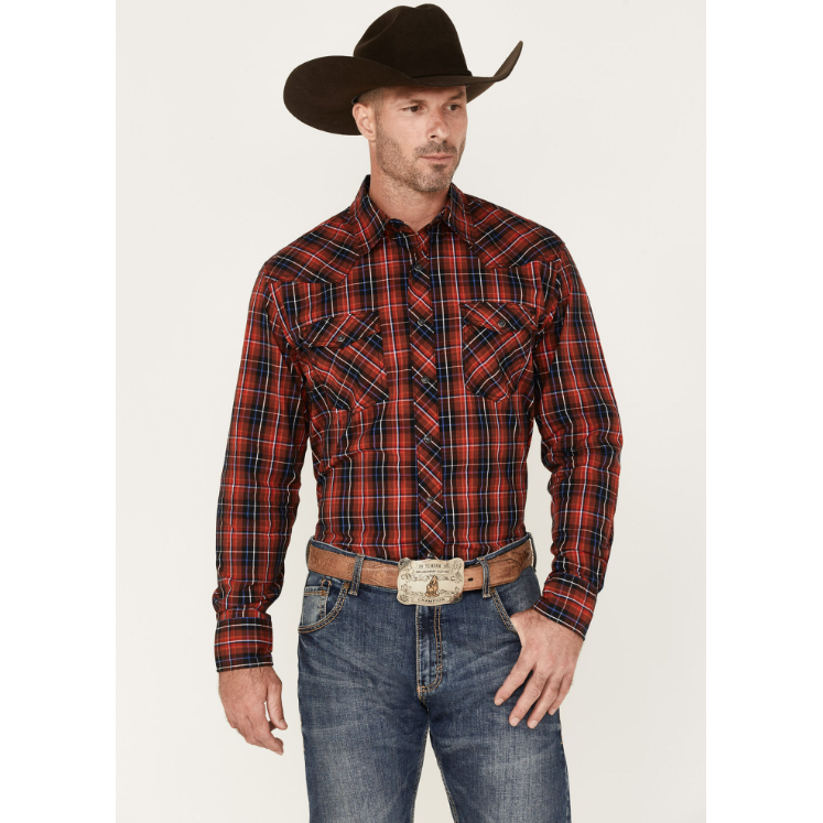 Wrangler Men's 20X Advanced Comfort Long Sleeve Shirt - Red