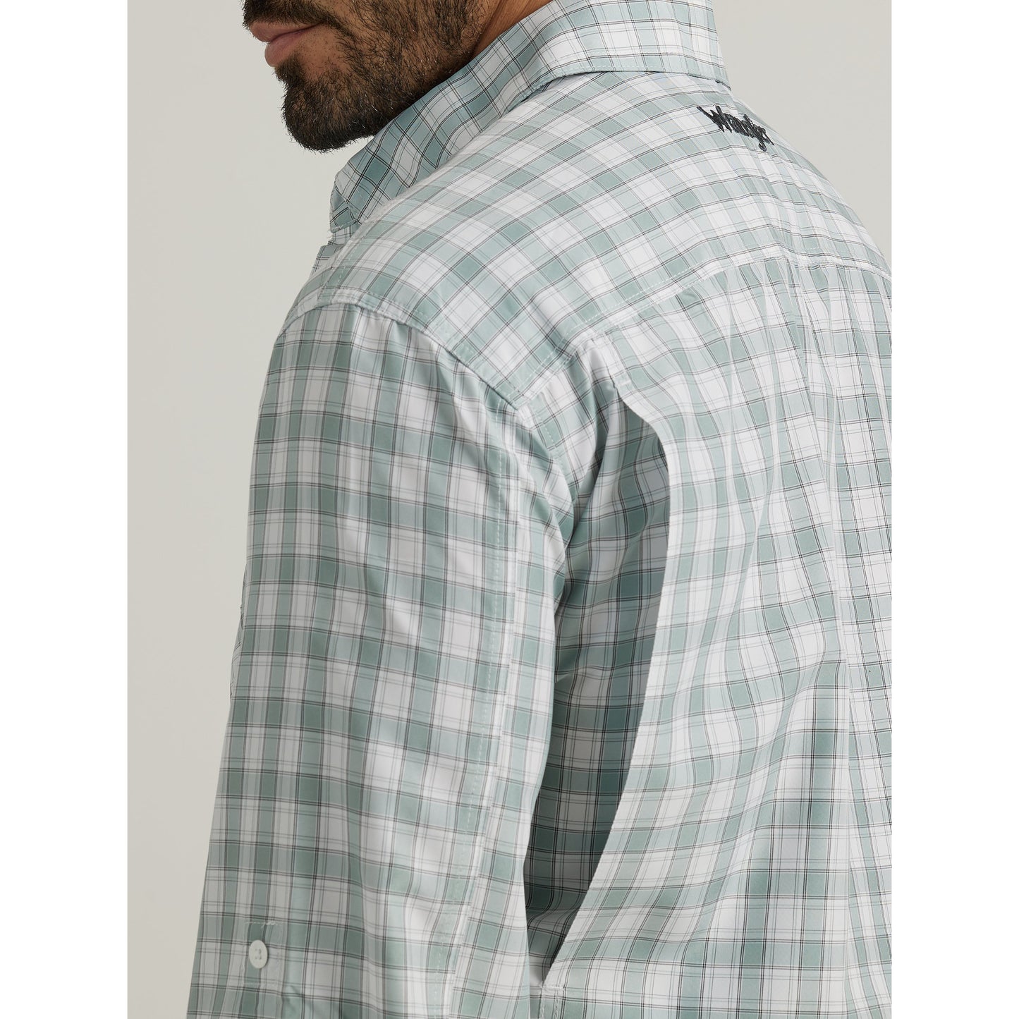 Wrangler Men's Performance Long Sleeve Plaid Shirt - Blue