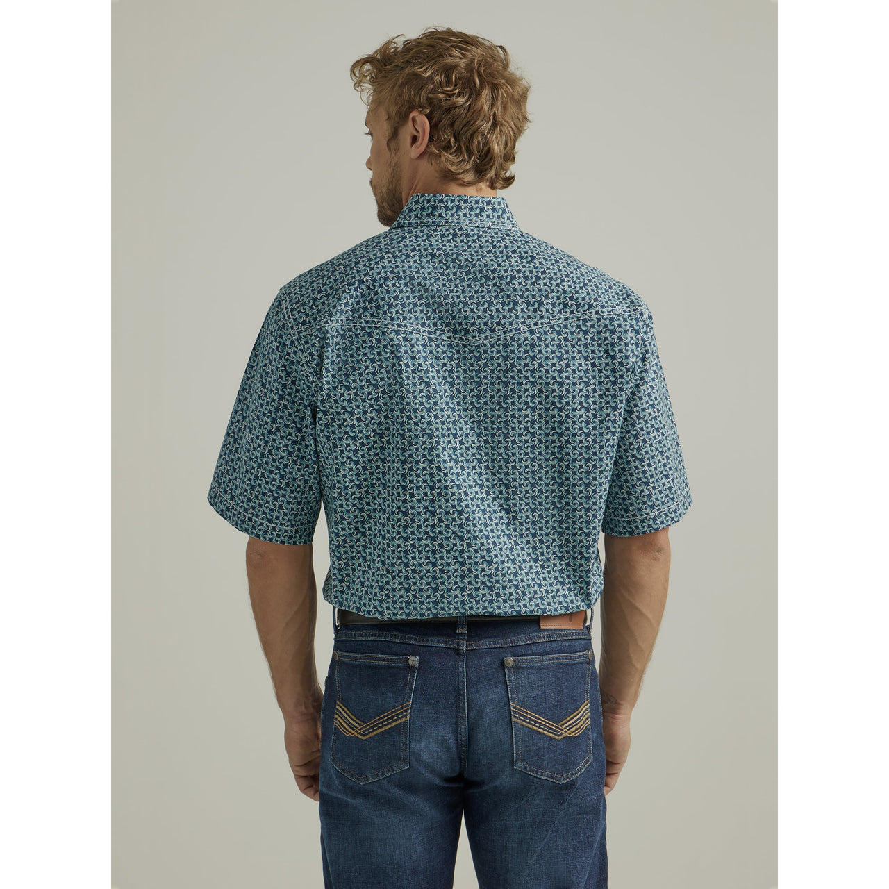 Wrangler Men's 20X Advanced Comfort Short Sleeve Shirt - Blue