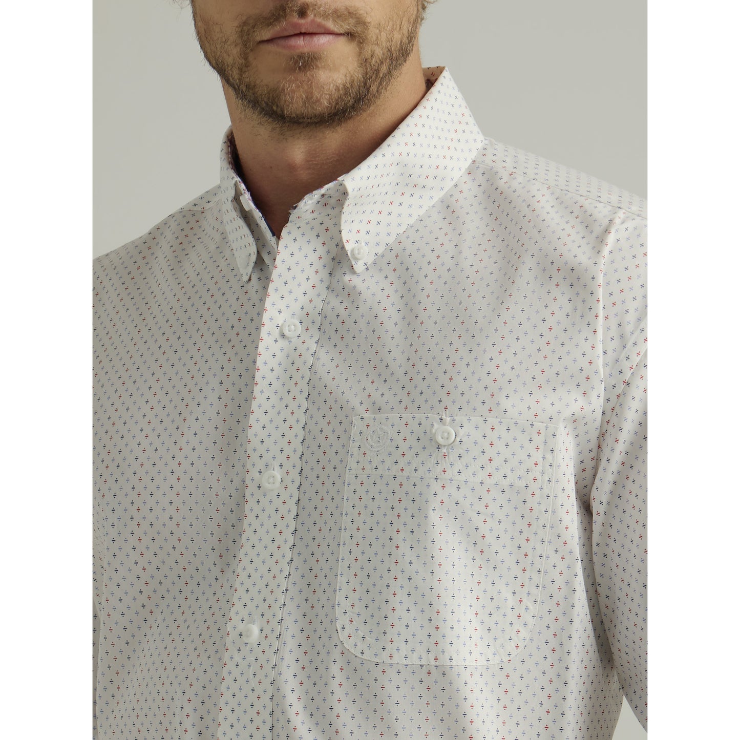 Wrangler Men's George Strait Short Sleeve Shirt - White