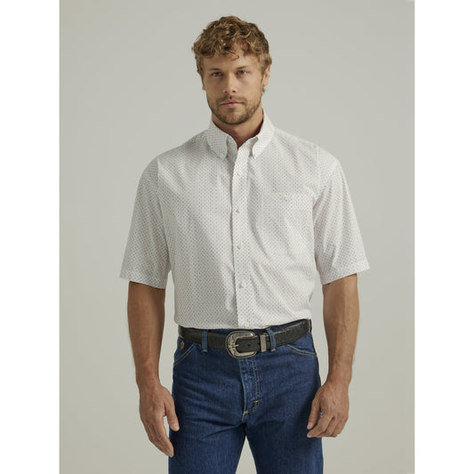 Wrangler Men's George Strait Short Sleeve Shirt - White