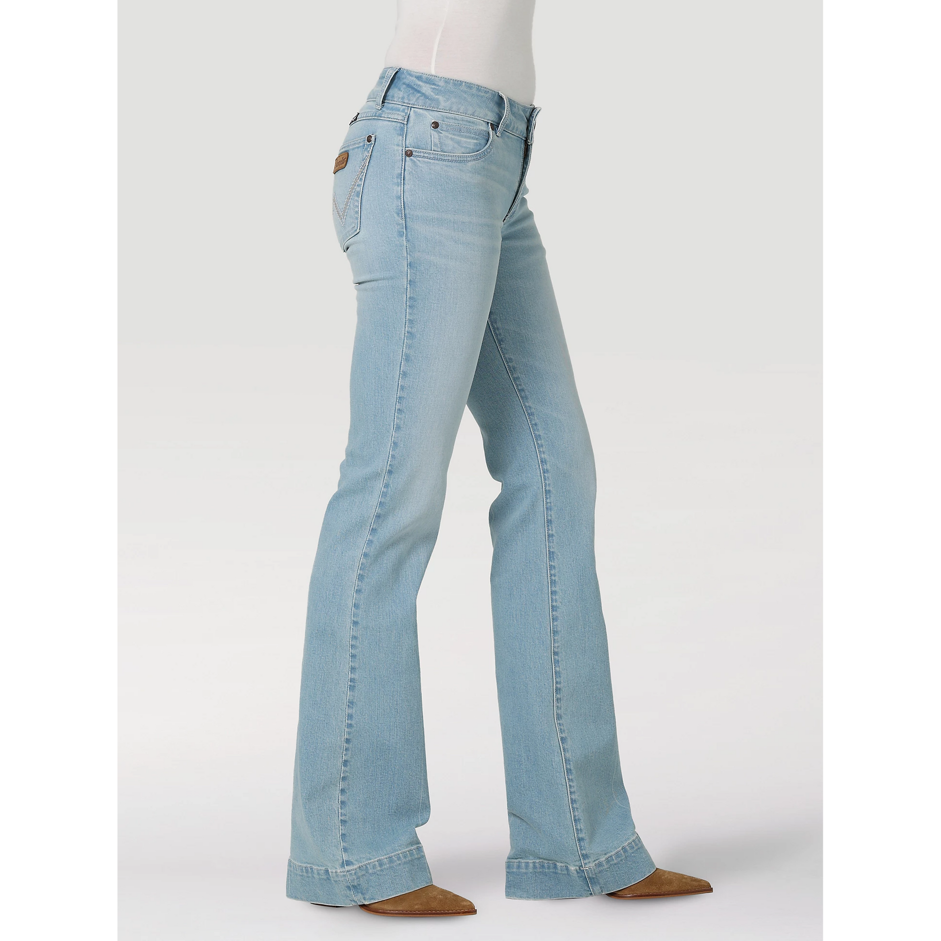 Wrangler Women's Retro Mae Mid Rise Trouser Jeans - Elena