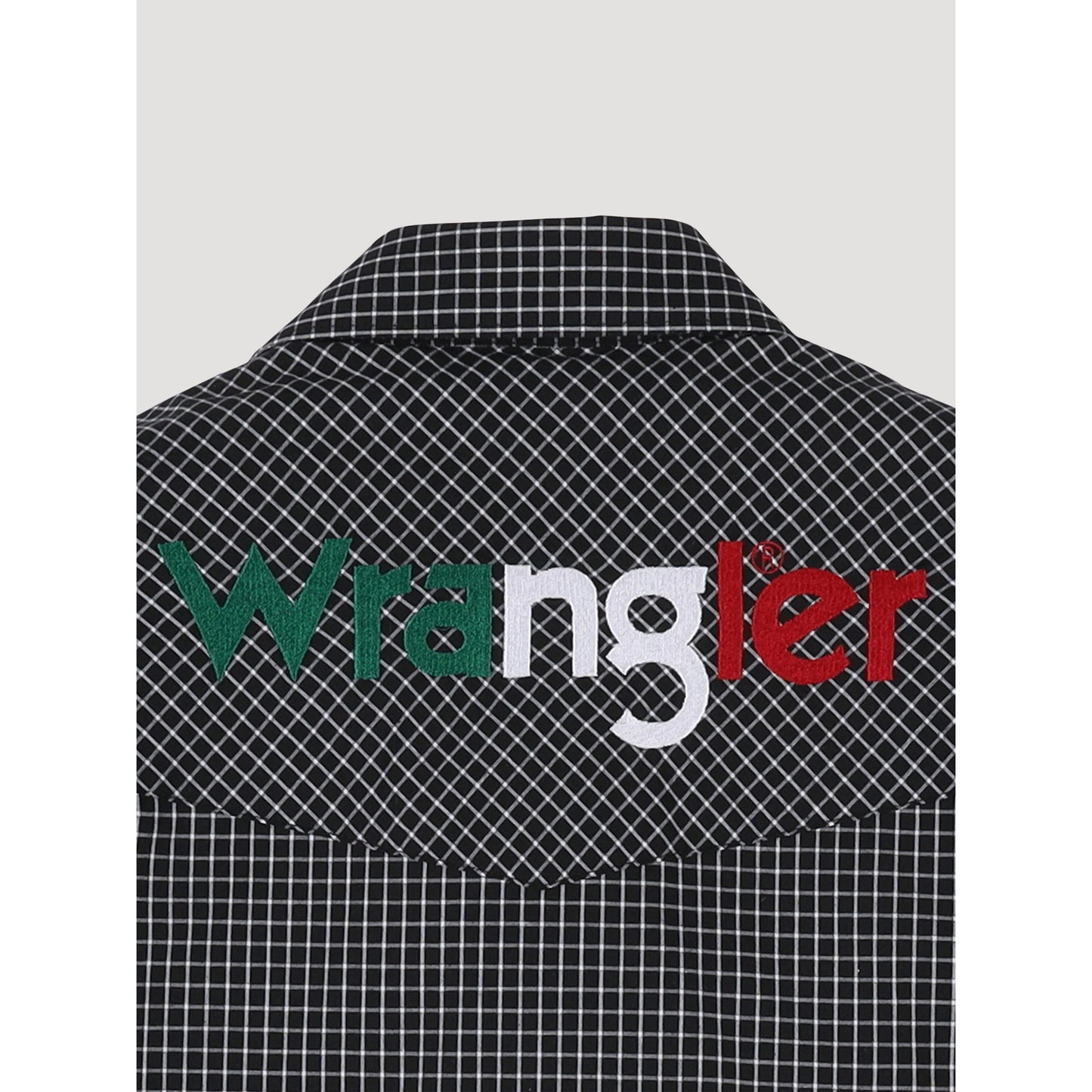 Wrangler Men's Long Sleeve Logo Shirt - Black Mexico Print