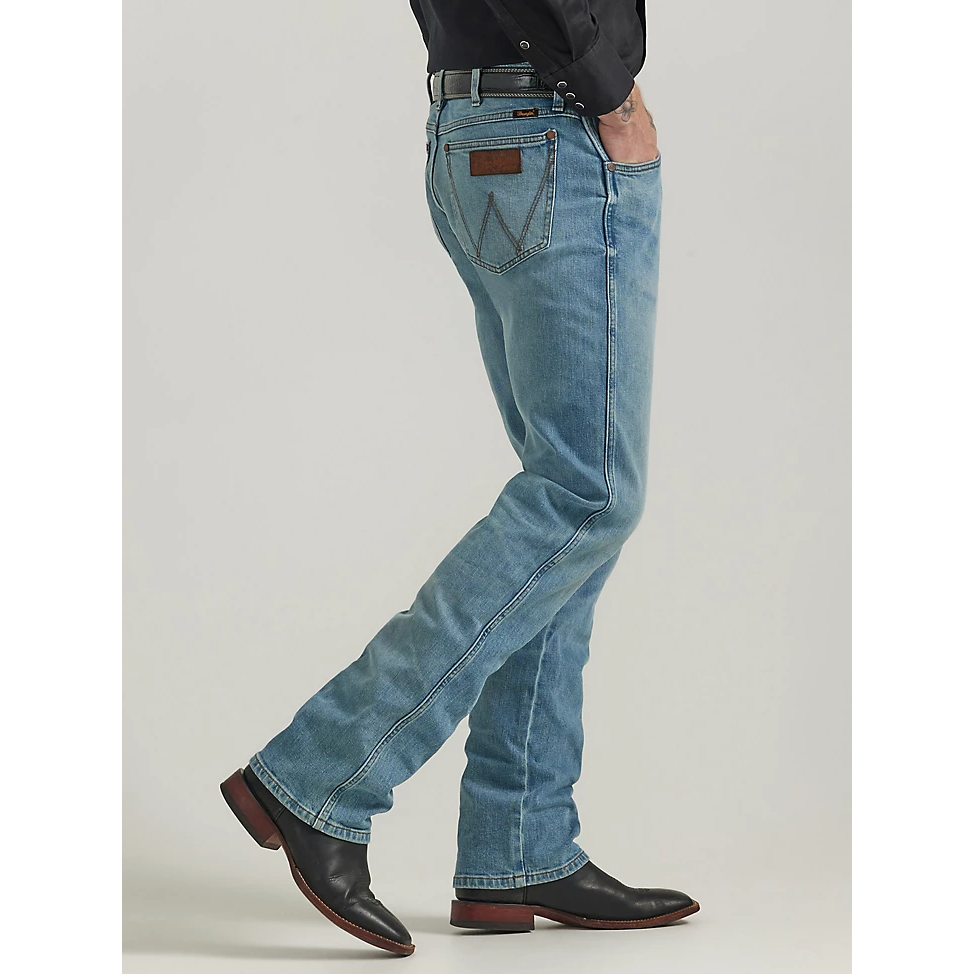 Wrangler Men's Retro Premium Slim Straight Jeans - Wild Bluff
