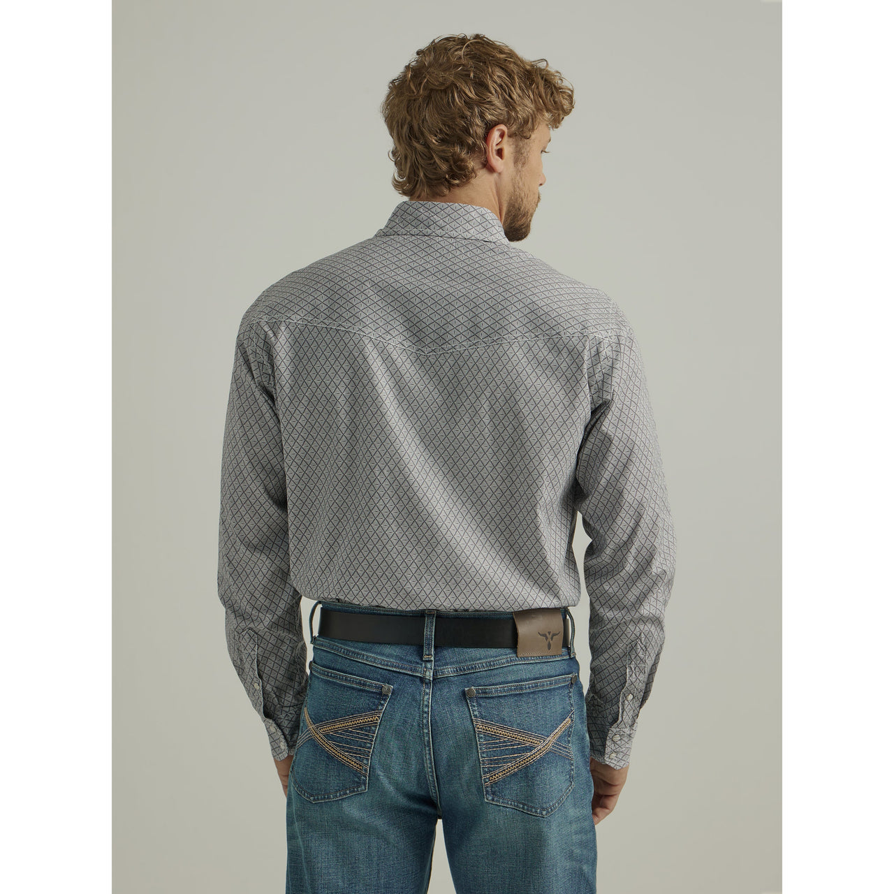 Wrangler Men's 20X Competition Advanced Comfort Long Sleeve Shirt - Grey