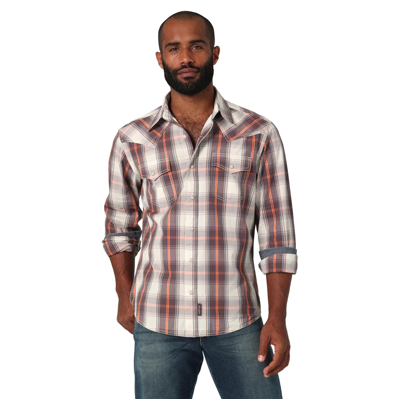 Wrangler Men's Retro Premium Long Sleeve Snap Shirt - Multi