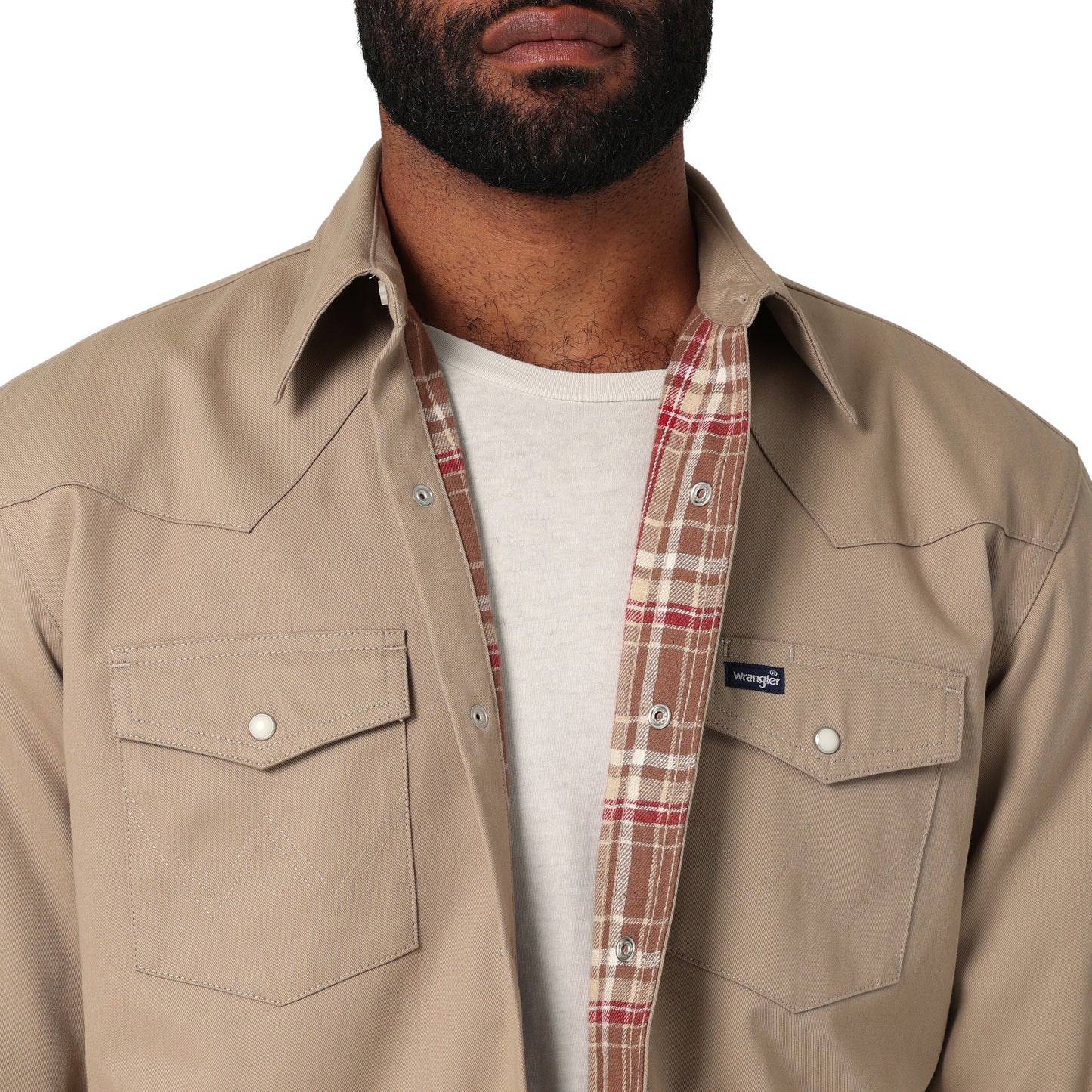 Wrangler Men's RIGGS Flannel Lined Workshirt - Tan