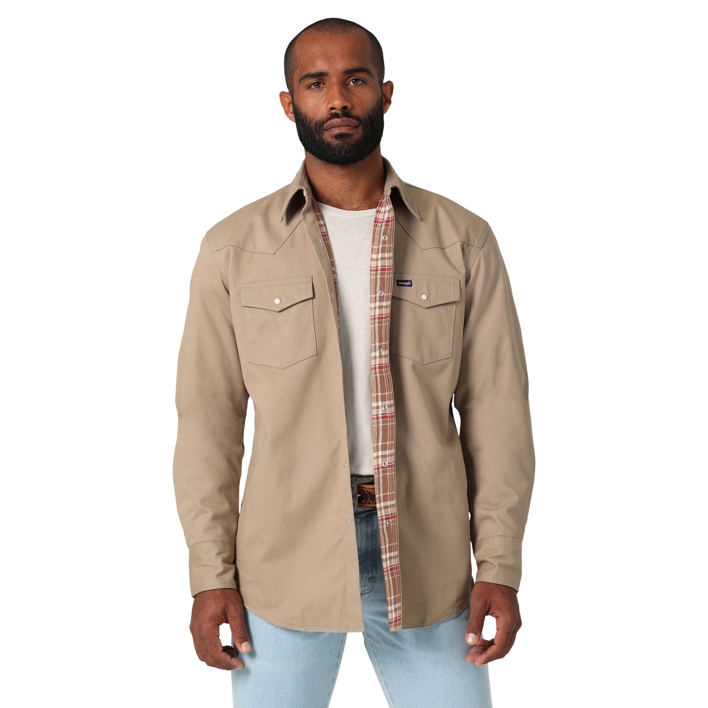 Wrangler Men's RIGGS Flannel Lined Workshirt - Tan