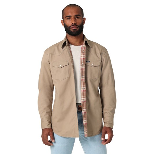 Wrangler Men's RIGGS Flannel Lined Workshirt - Tan
