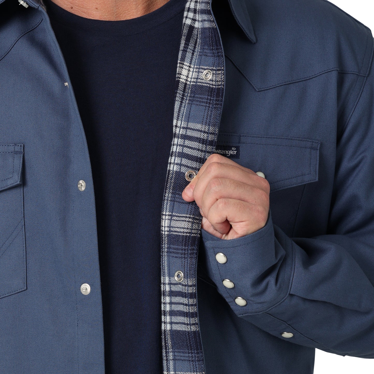 Wrangler Men's RIGGS Flannel Lined Workshirt - Navy
