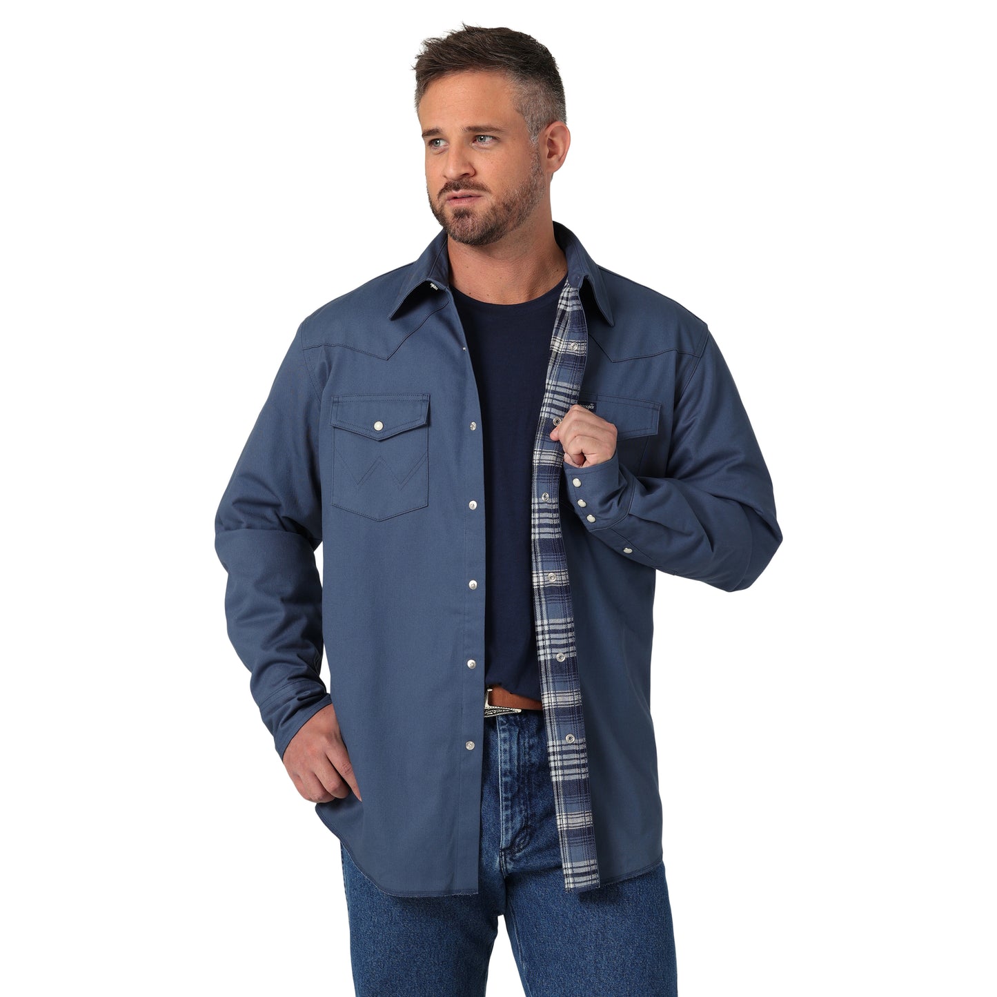 Wrangler Men's RIGGS Flannel Lined Workshirt - Navy