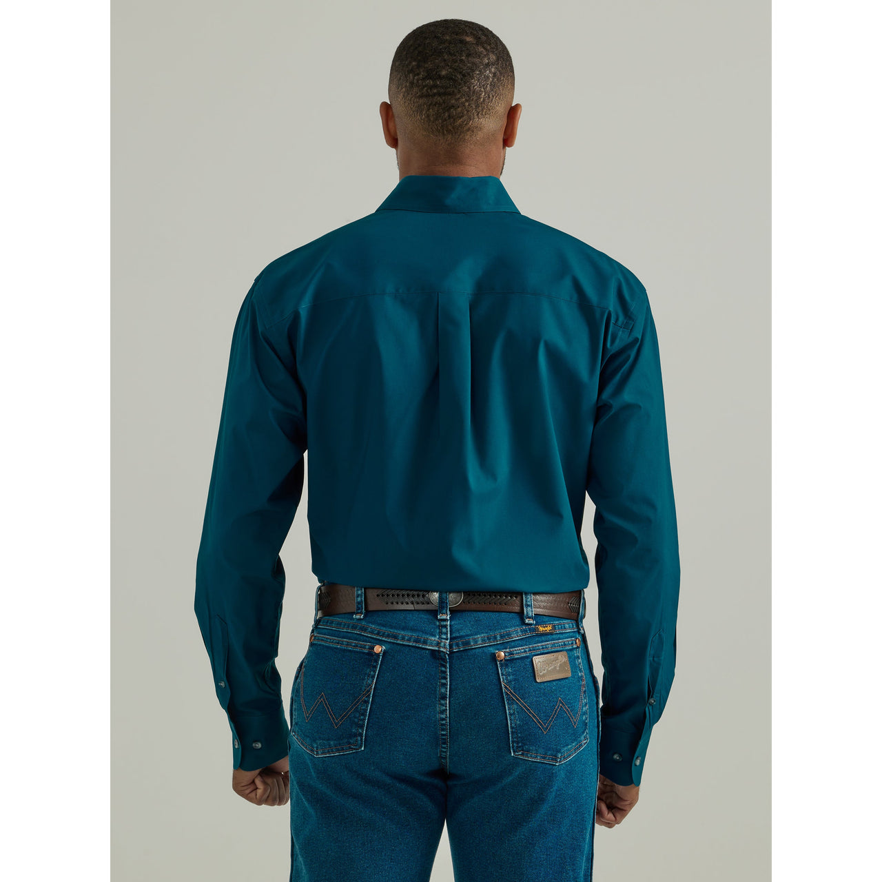 Wrangler George Strait Collection One Pocket Long Sleeve Shirt - Teal